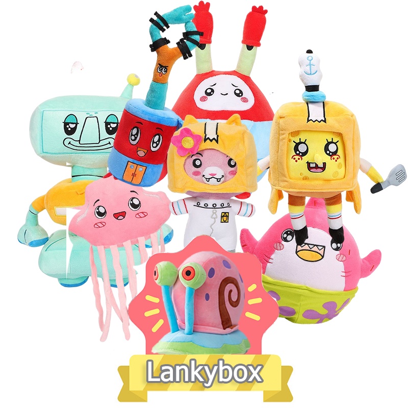 Lankybox Plush Toy Anime LankyBox Boxy Foxy Robot Shark Plush Toys Soft ...