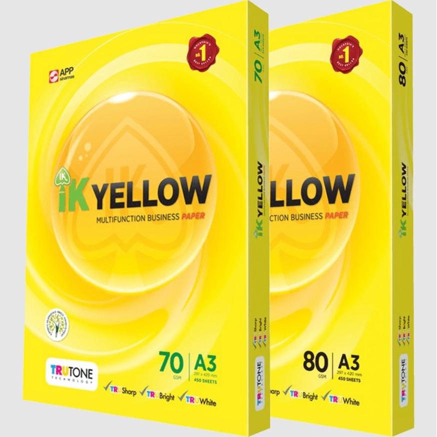 Ik Yellow A4 Paper 70gsm 500s 80gsm 450s Shopee Malaysia 8288