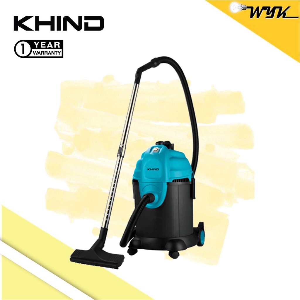 KHIND 25L Wet & Dry Vacuum Cleaner VC3666 3666 (Lake Blue) Shopee