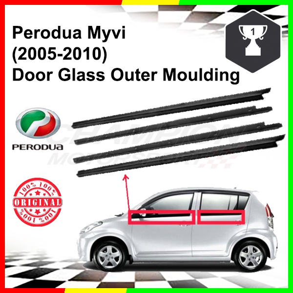 Original Perodua Myvi Old 2005 2010 Door Glass Outer Moulding Rubber