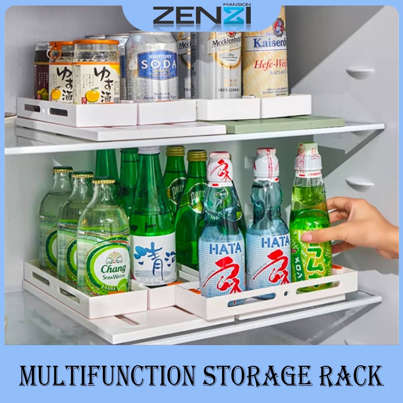 2 Layer Kitchen Spice Fold Rack MultiFunction Rotating Storage Shelf ...