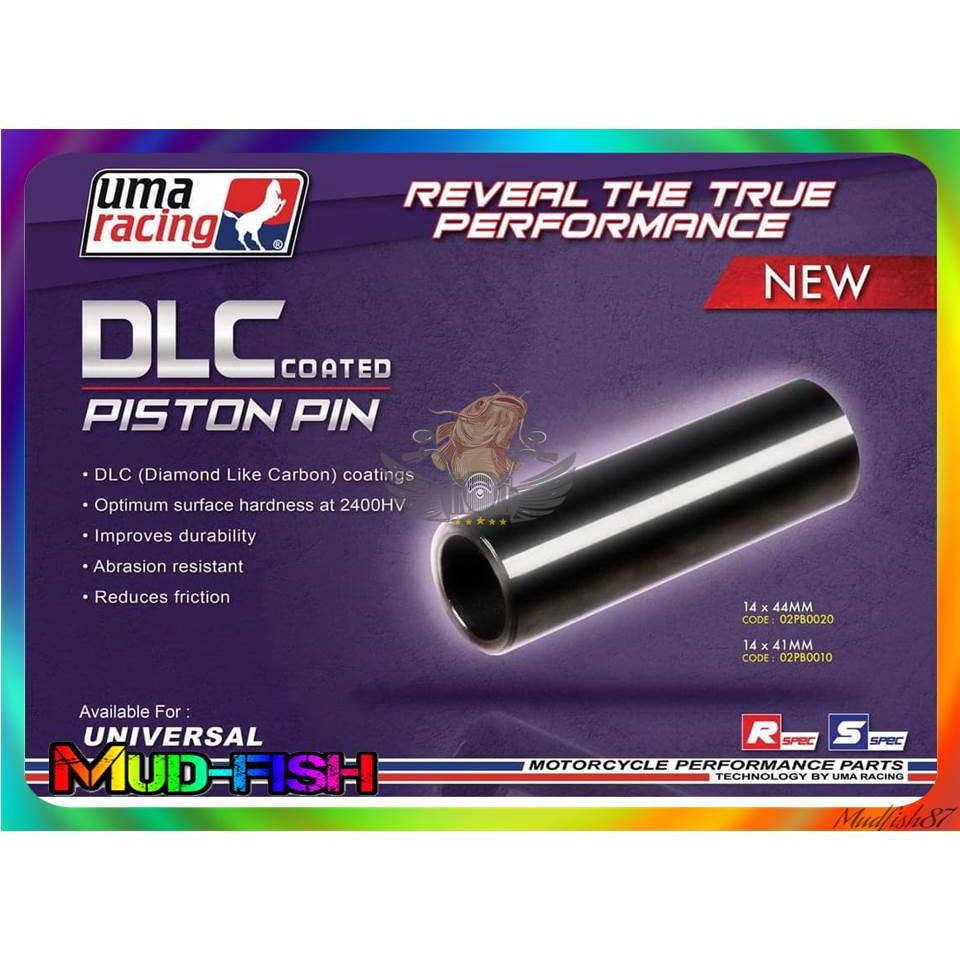 UNIVERSAL UMA RACING DLC COATED PISTON PIN (14 X 44MM 41MM) Shopee