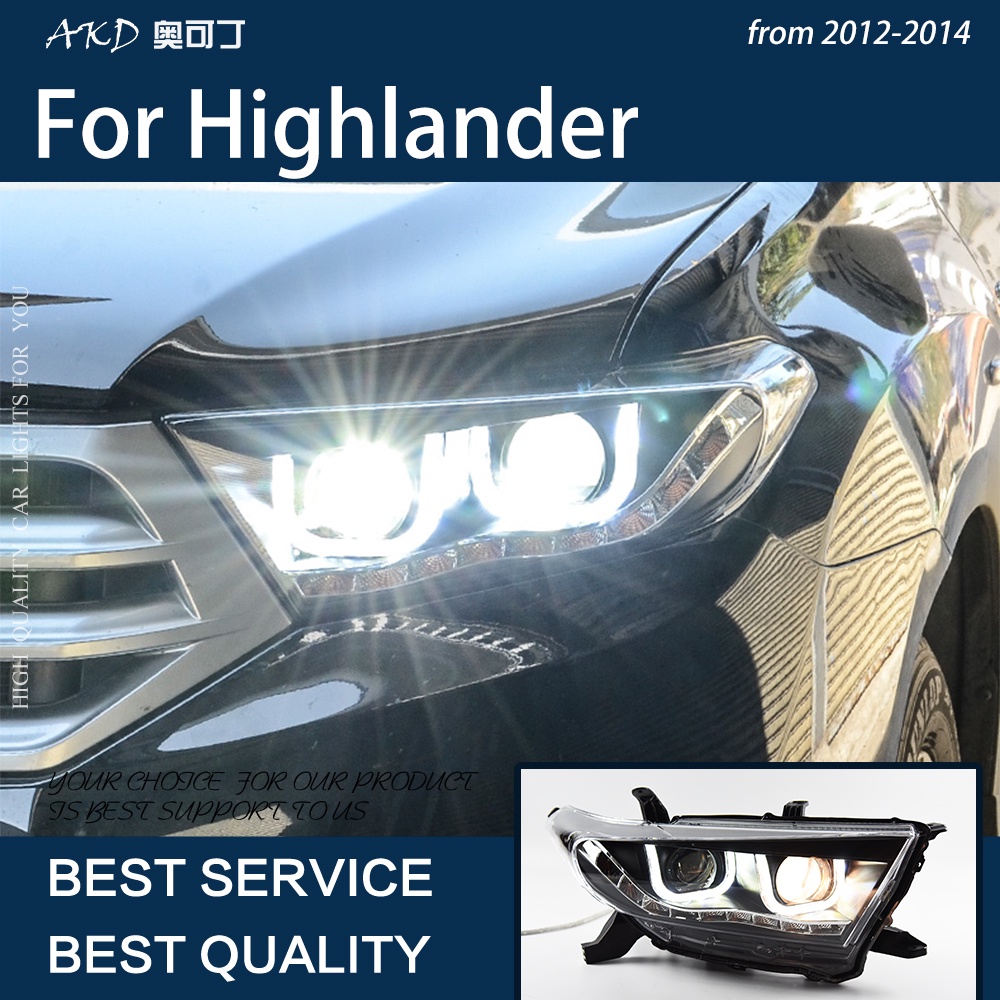 Car Lights For Highlander 20122014 Kluger LED Headlights Assembly