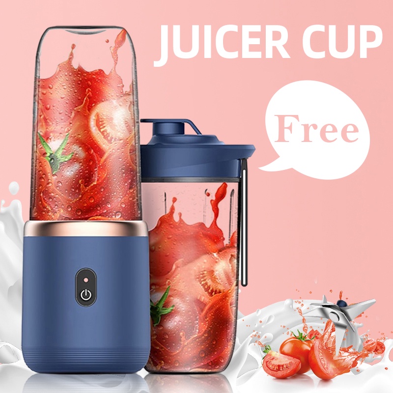 Portable Juice Blender Mini 6 Blades Electric Juicer Cup Wireless Juicer Blender Fruit Mixed