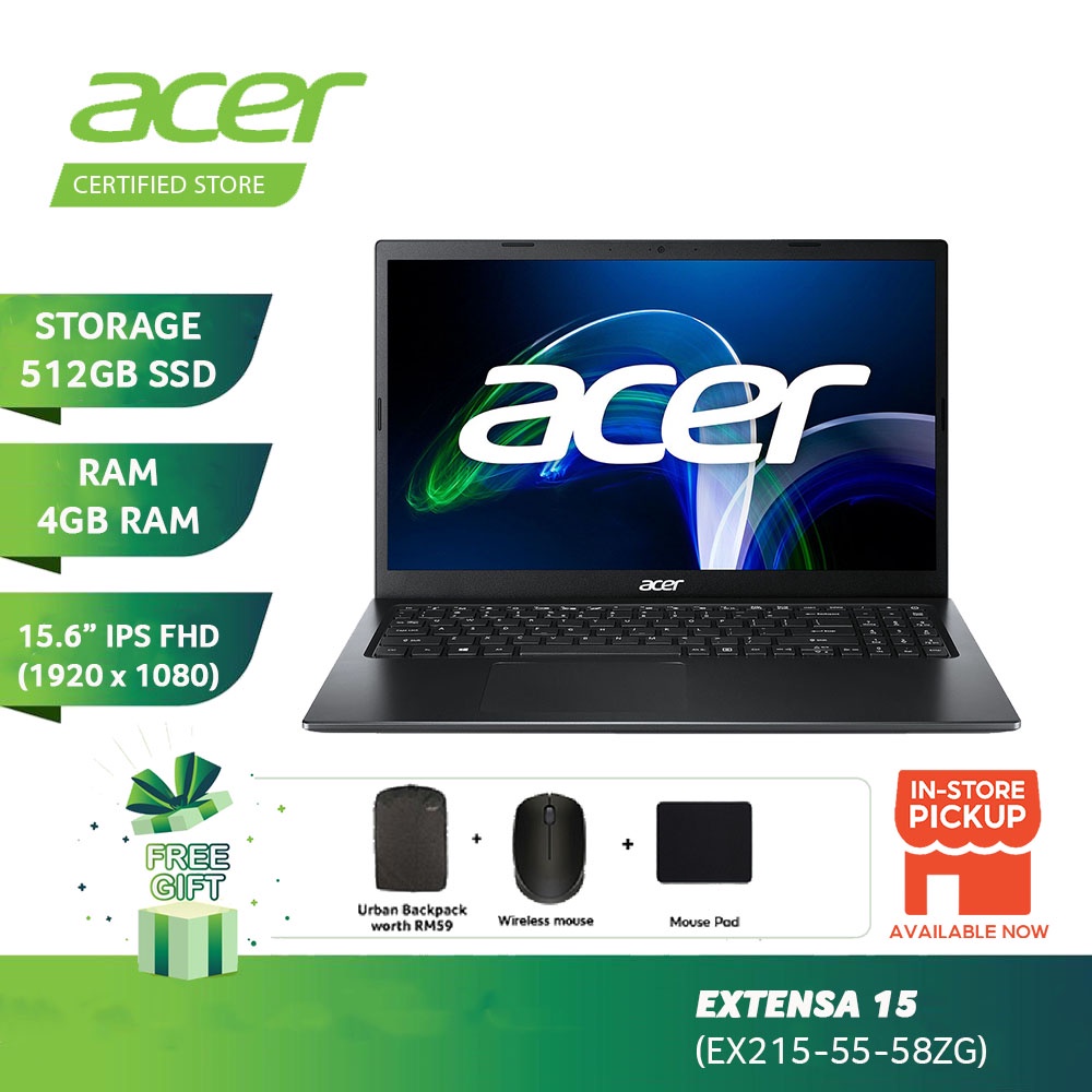 ACER EXTENSA 15 EX215-55-58ZG - Laptop ( 15.6" FHD Laptop I5-1235U 4GD4