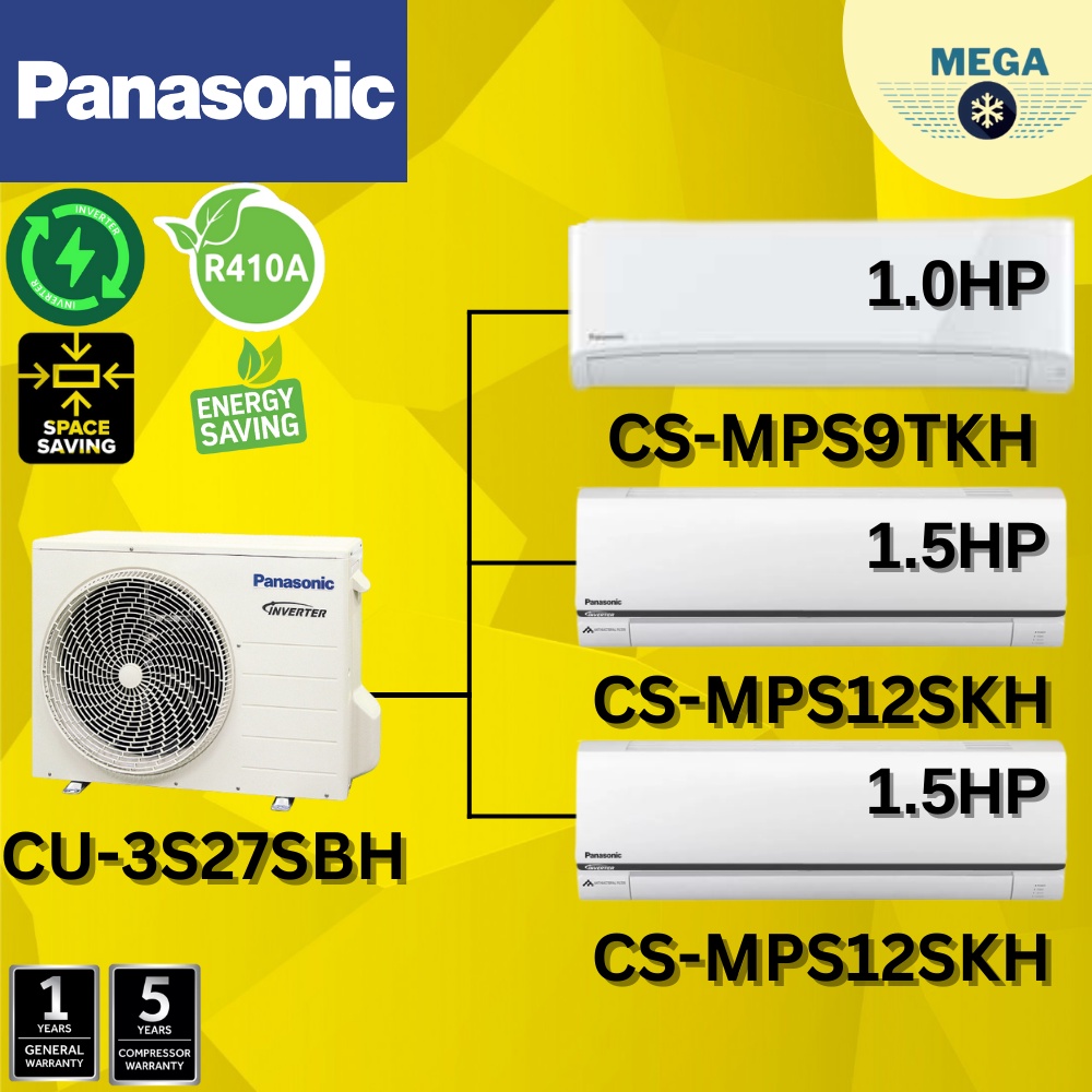 PANASONIC MULTI-SPLIT AIR COND R410a INVERTER [ OUTDOOR 3.0HP ...