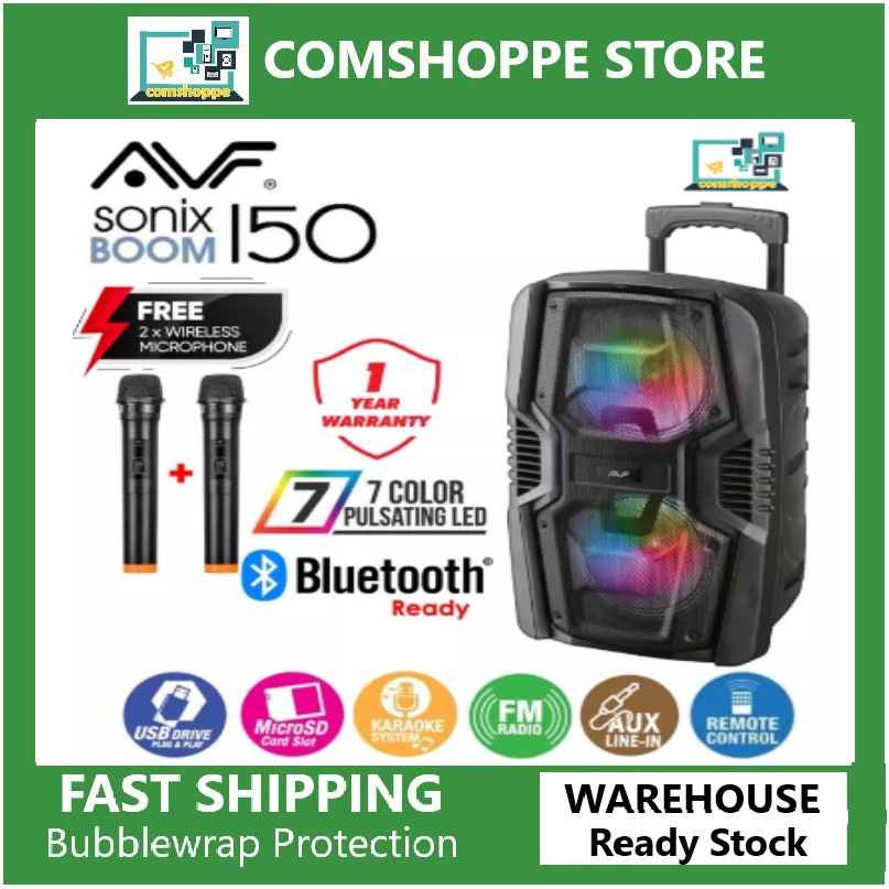 AVF SONIX BOOM 150W Hifi Music Portable Wireless Bluetooth Speaker