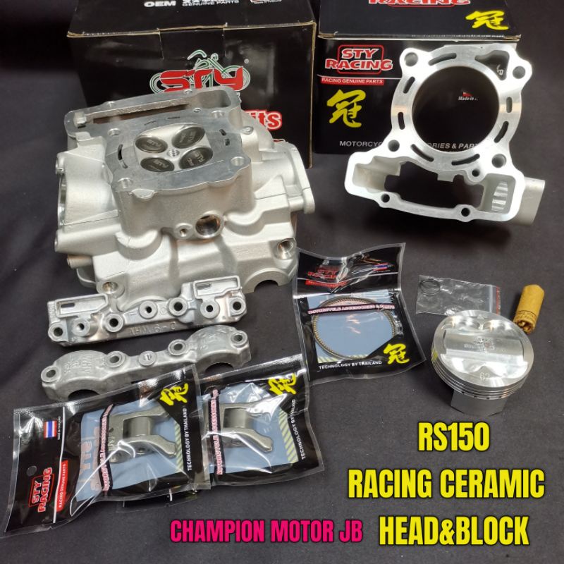 HEAD & BLOCK RS150 RACING HEAD & BLOCK FORGED CERAMIC BLOCK | Shopee ...