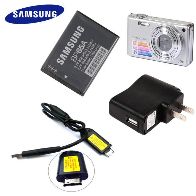Samsung WB210 PL210 SH100 Digital Camera Charging Cable BP85A Battery