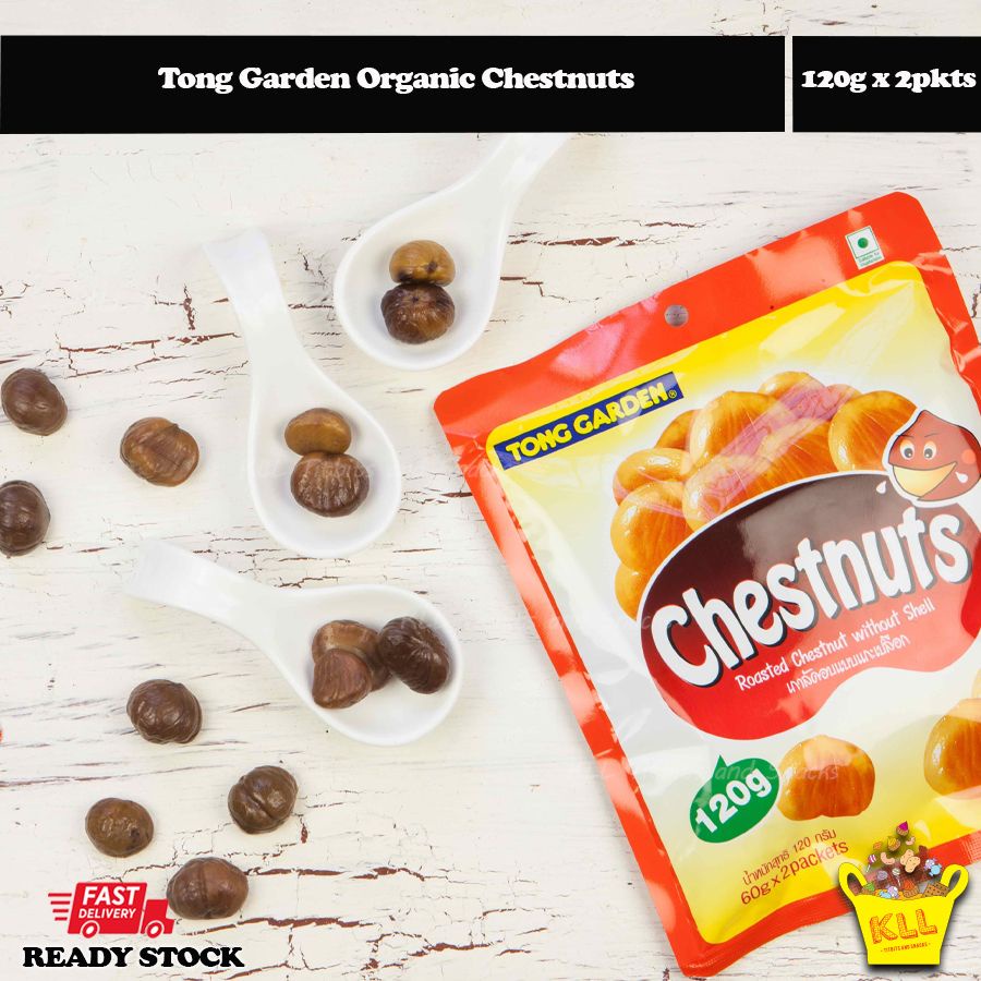 Tong Garden Organic Chestnuts (without Shell) 120g x 2pkts | Shopee ...
