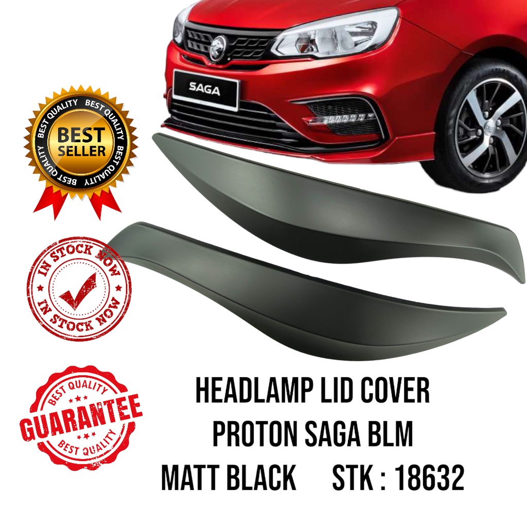 Head Lamp Lid Cover Proton Saga Blm Matt Black Pcs Shopee Malaysia