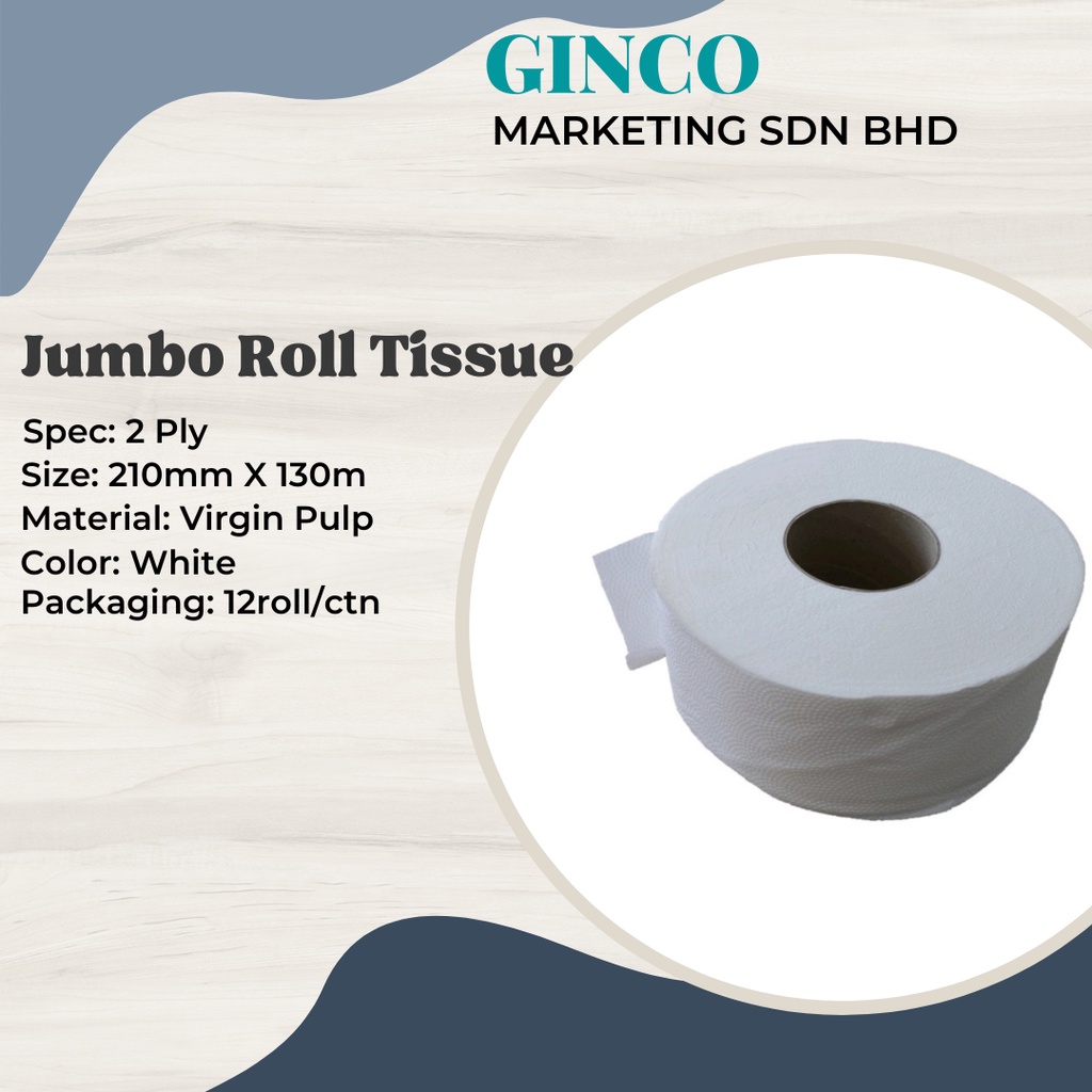 Jumbo Roll Tissue 2 Ply Virgin Pulp (12 Rolls) | Shopee Malaysia