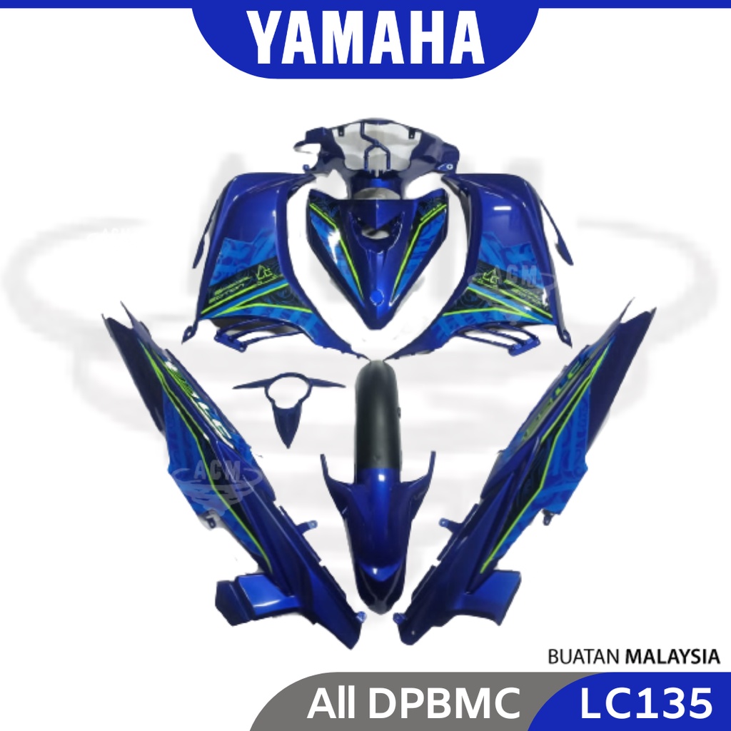 YAMAHA 135LC V2 V3 V4 V5 V6 V7 Full Body Cover Set Siap Tampal Sticker ...