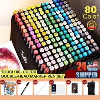 80 Colour Markers Pens Set Color Touch Dual Heads Artist Graphic Sketch  Graffiti