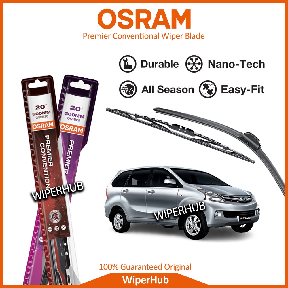 Osram Toyota Avanza 2012-2018 Premier Conventional Flat Wiper Blade ...