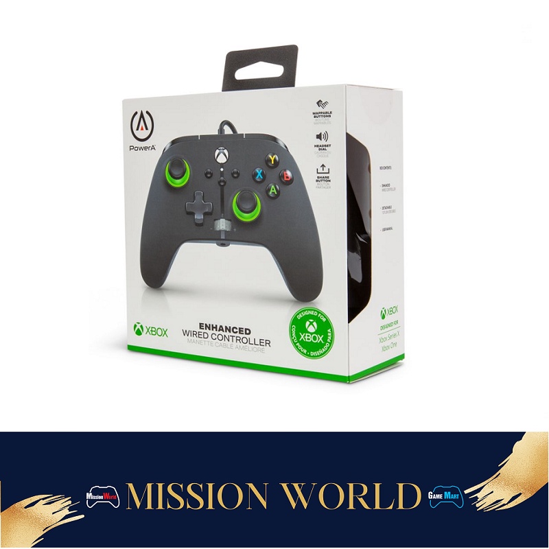 Powera Enhanced Wired Controller Green Hint Xbox One Series Xs Shopee Malaysia 6448