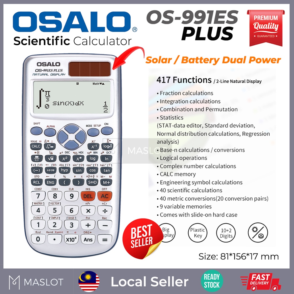 OSALO OS-991ES PLUS Scientific Calculator fx 991esplus 570ms FX