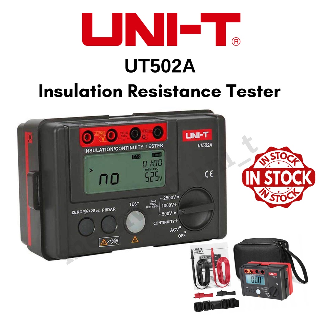 UNI-T UT502A 2500Vac Insulation Resistance Tester | Shopee Malaysia