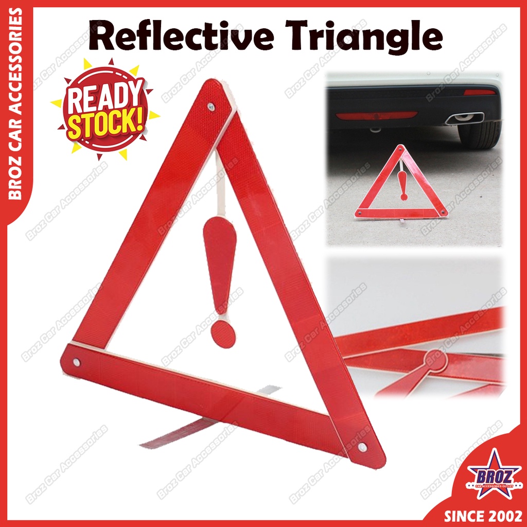Foldable Emergency Vehicle Safety Stop Sign Reflective Triangle Stand
