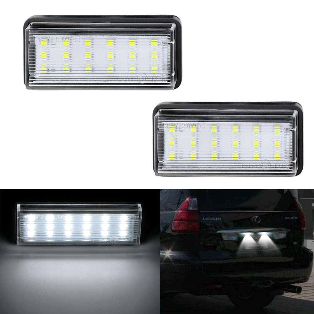 2Pcs No Error Canbus Car LED Number License Plate Lights For Toyota
