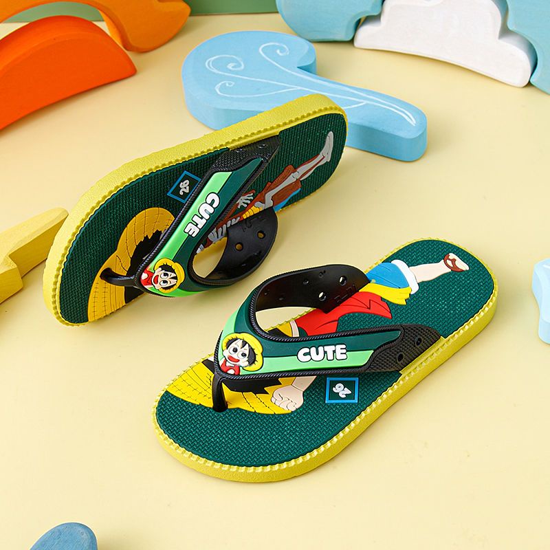 Children's new flip-flops One Piece Luffy Cute cartoon rubber anti-slip