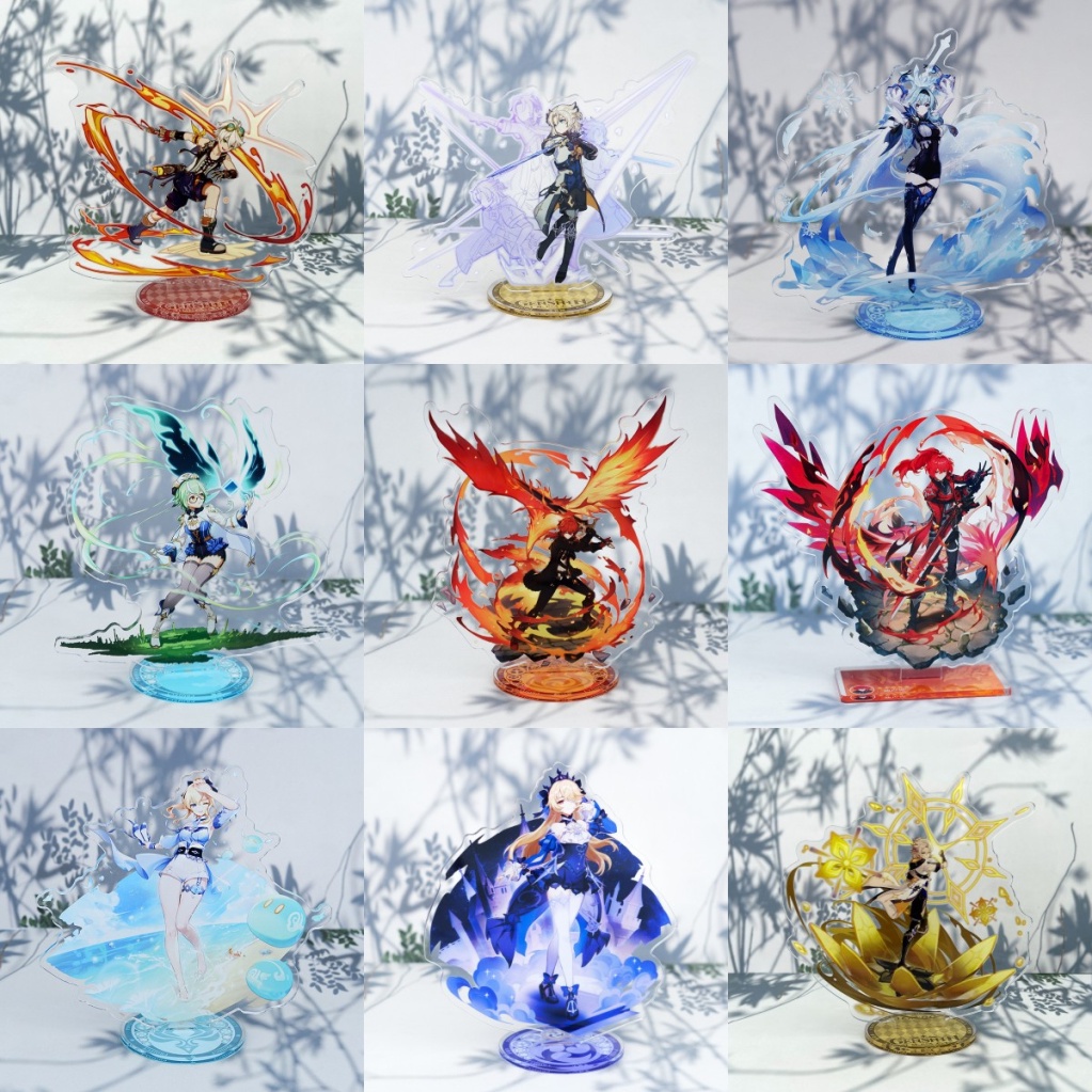 Genshin Impact Acrylic Anime Ornaments Albedo Venti Klee Fischl Diona ...
