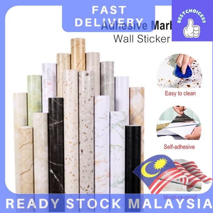 Marble Waterproof Self Adhesive Wallpaper Wardrobe Renovation ...