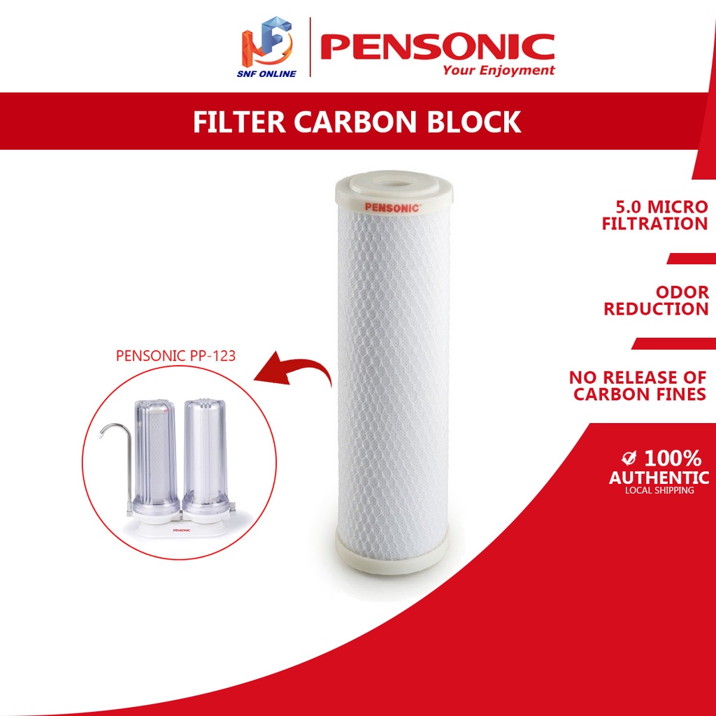 Pensonic Water Filter Cartridge For PP-123 - Carbon Block Filter PP ...