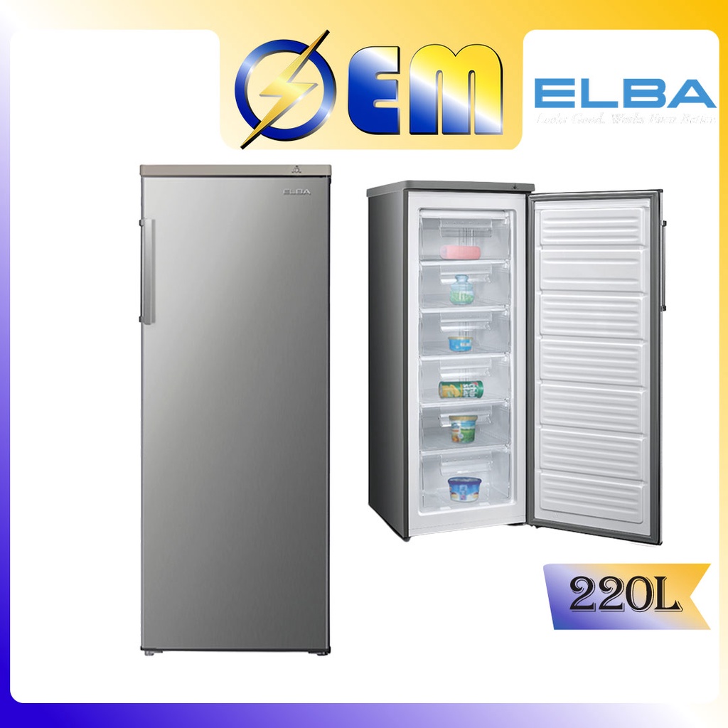 220L/290L/570L ELBA Upright Freezer Peti Beku EUFJ2217(SV)/EUFJ2923