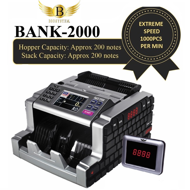 Biosystem Bank-2000 Bank Money Note Counter Counting Machine Bank2000 ...