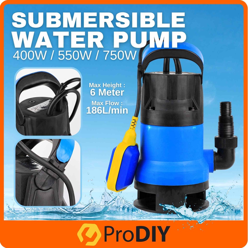 400W / 550W / 750W Sewage Automatic Submersible Water Pump with Float Switch for Garden Fountain