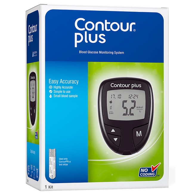 CONTOUR PLUS BLOOD GLUCOSE METER DEVICE SET | Shopee Malaysia
