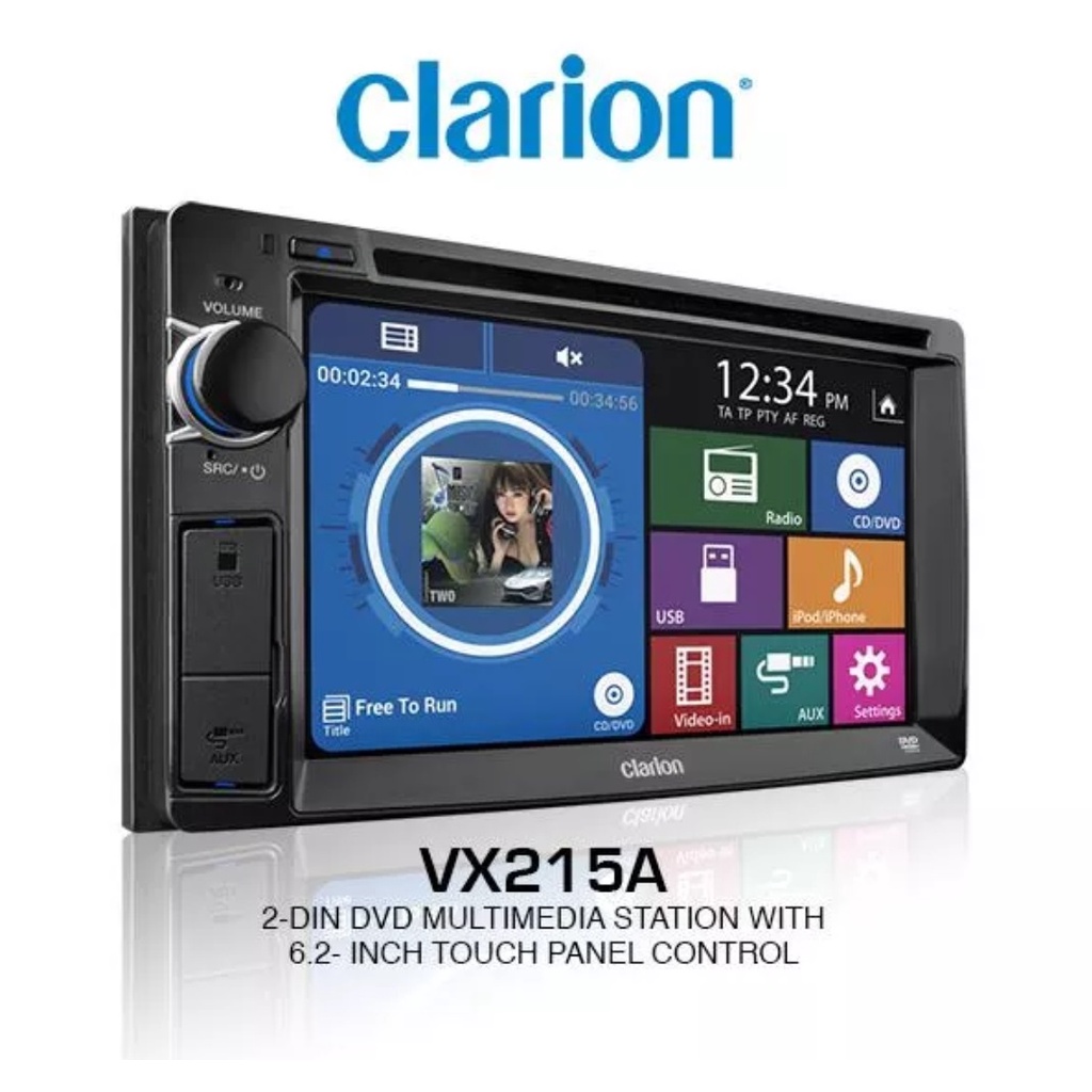 clarion 2 din dvd multimedia station