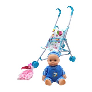 [ Local Ready Stocks ] Children Toy Cart Doll Baby Girl Play House Toy 