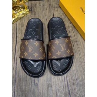 kasut lelaki Original Quality 2021 New Louis Vuitton LV Slides slipper men  sandal selipar slipper men