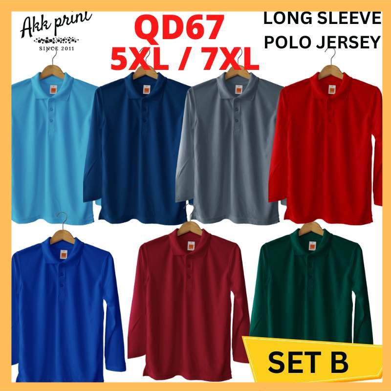 BIG SIZE Set B Oren sport QD67 Tshirt Baju Jersey microfiber Polo