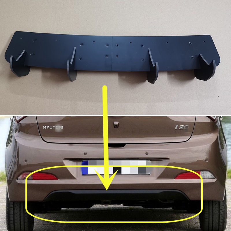 For Hyundai I20 2015--2018 Year Rear Diffuser Bumper Lips Spoiler ...