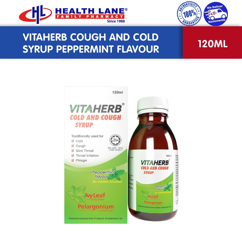 VITAHERB COUGH AND COLD SYRUP PEPPERMINT FLAVOUR (120ML) Shopee Malaysia