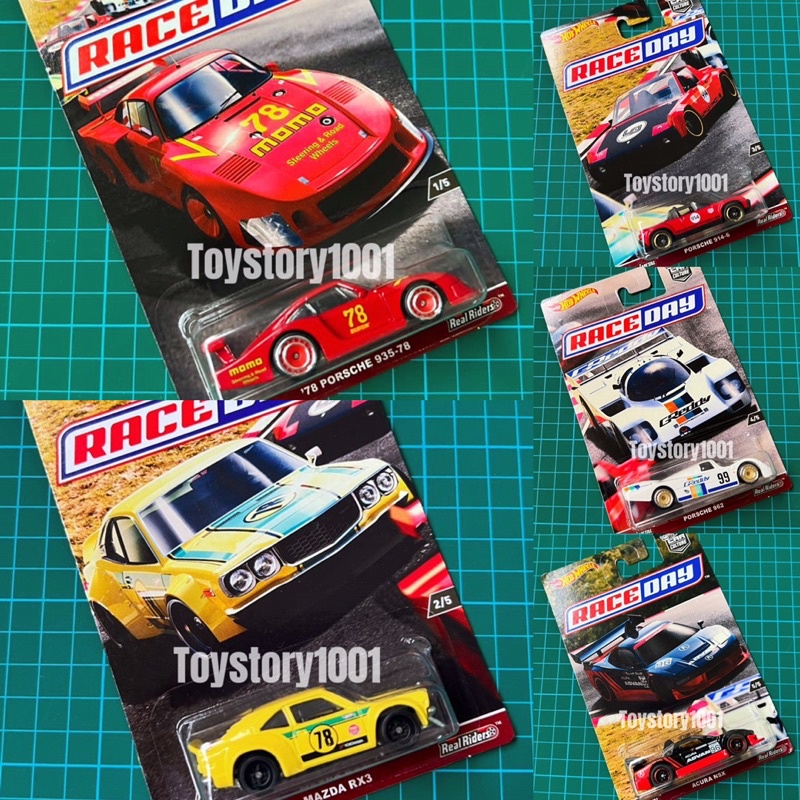 Hot Wheels Race Day ‘78 Porsche 935 78 Mazda Rx3 Porsche 914 6 Porsche