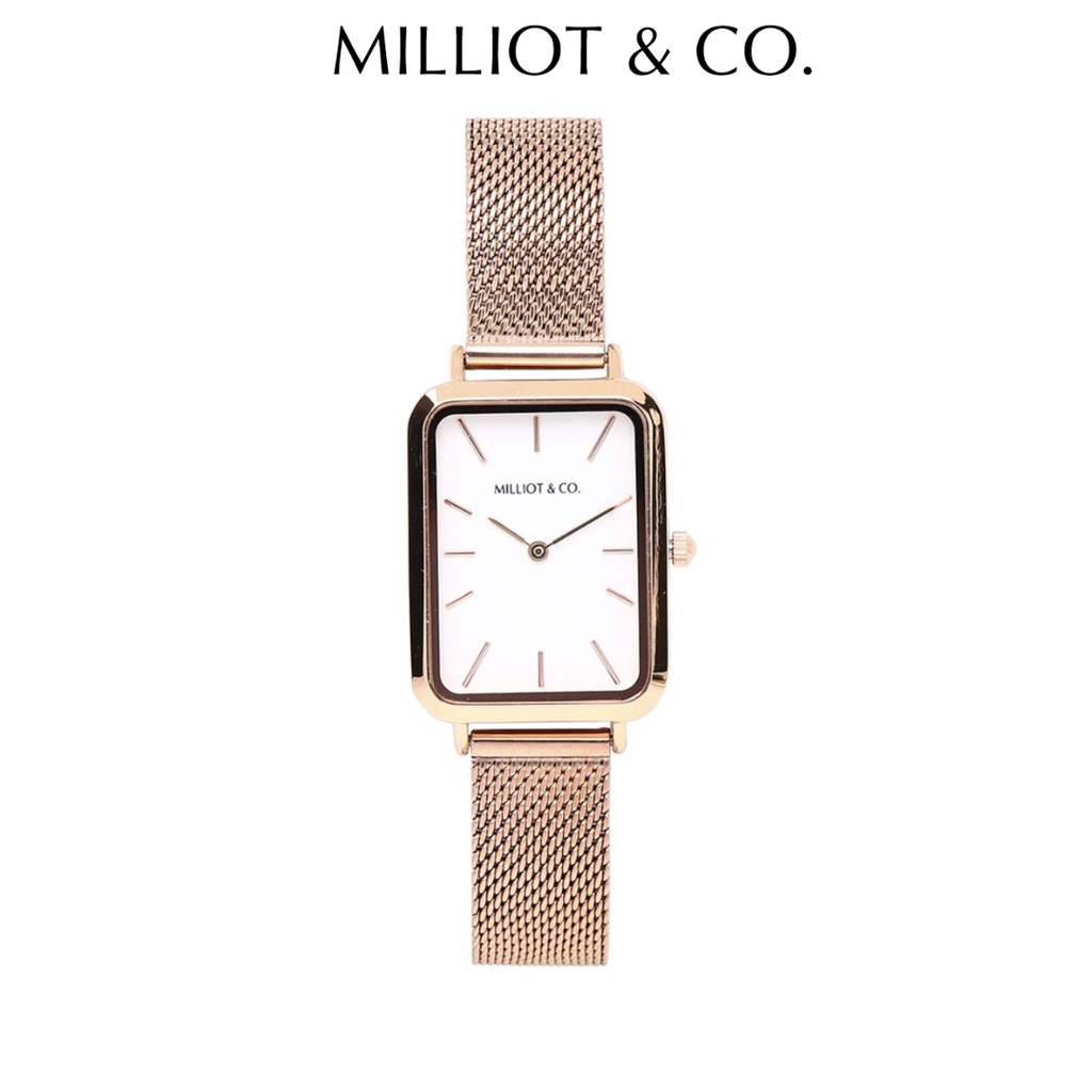 Milliot & Co Elizabeth Rose Gold Mesh Strap Watch (Rose Gold) | Shopee ...