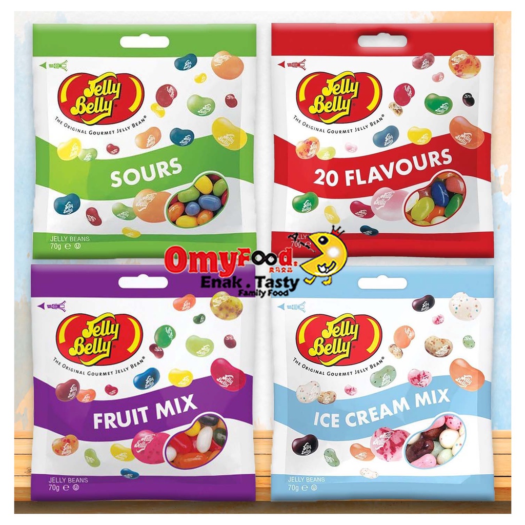 70g Jelly Belly Candy Sours 20 Flavors Fruit Mix Ice Cream Omyfood Shopee Malaysia