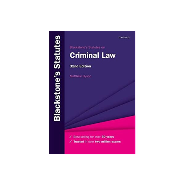 BLACKSTONE'S STATUTE ON CRIMINAL LAW 32 EDITION. BY DYSON (ORIGINAL