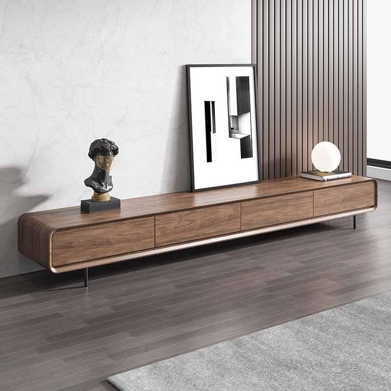 Simple TV living room solid wood TV coffee table, TV
