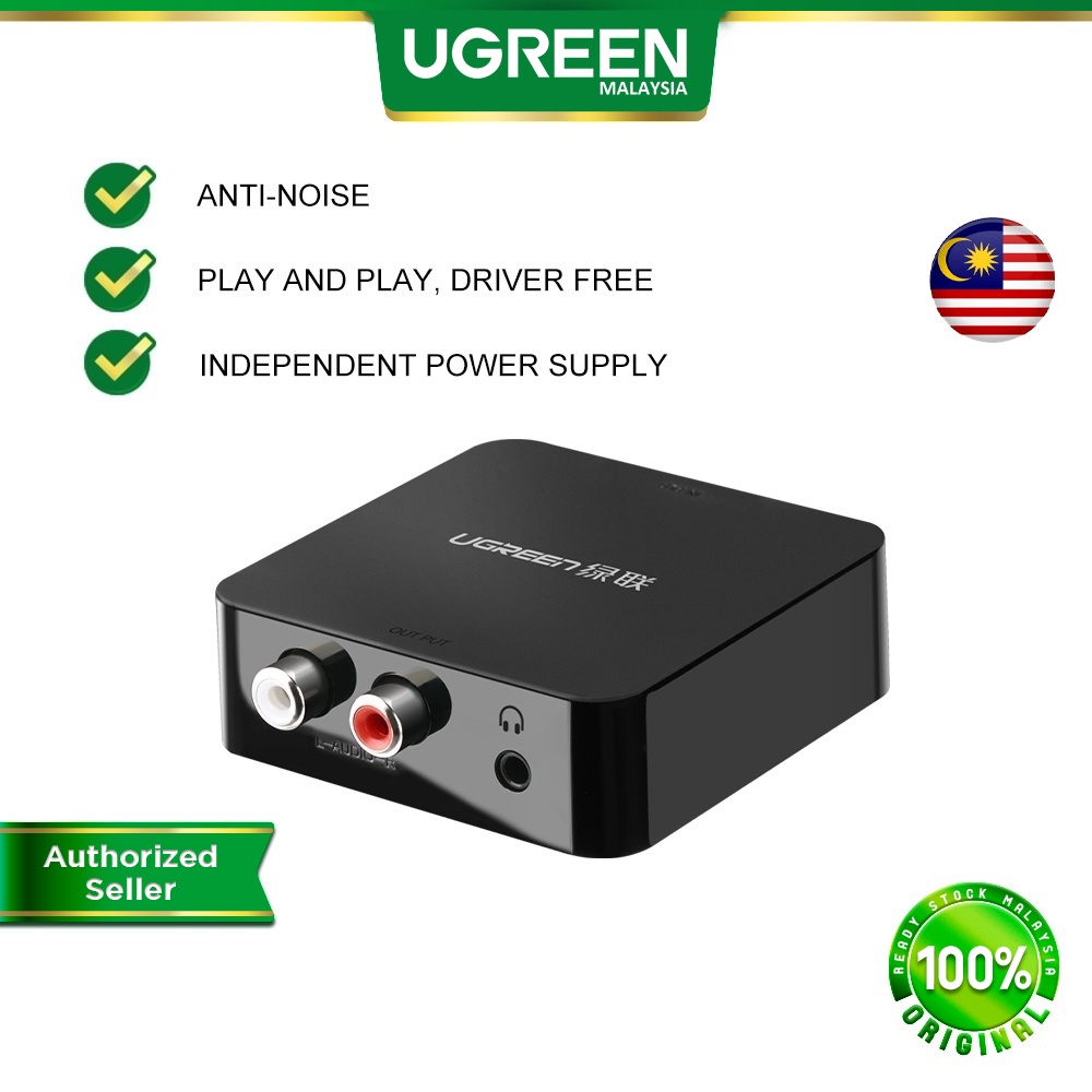UGREEN Digital Coaxial Toslink To Analog Audio AUX 3.5mm Jack Converter