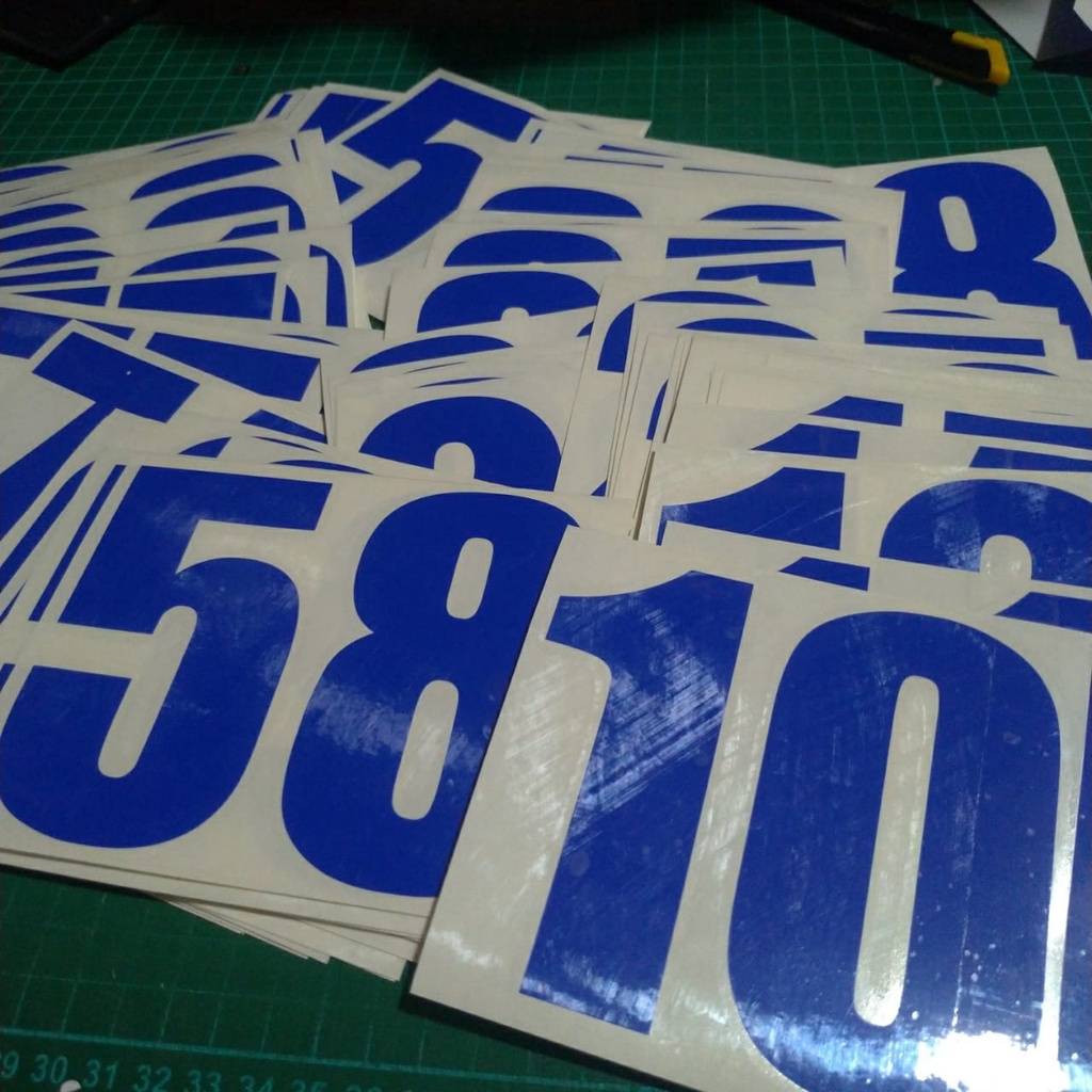 Uk NUMBER / LETTER STICKER 3 CM HIGH ORACAL GLOSS MATERIAL | Shopee ...