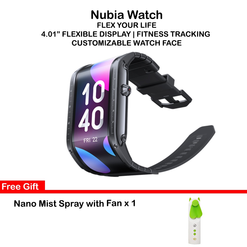 Nubia Smartwatch with Flexible Display Shopee Malaysia