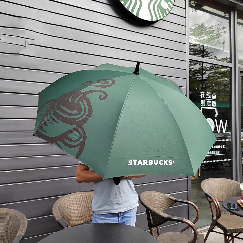Starbucks Coffee Umbrella/Starbucks Straight Bone Umbrella/Starbucks