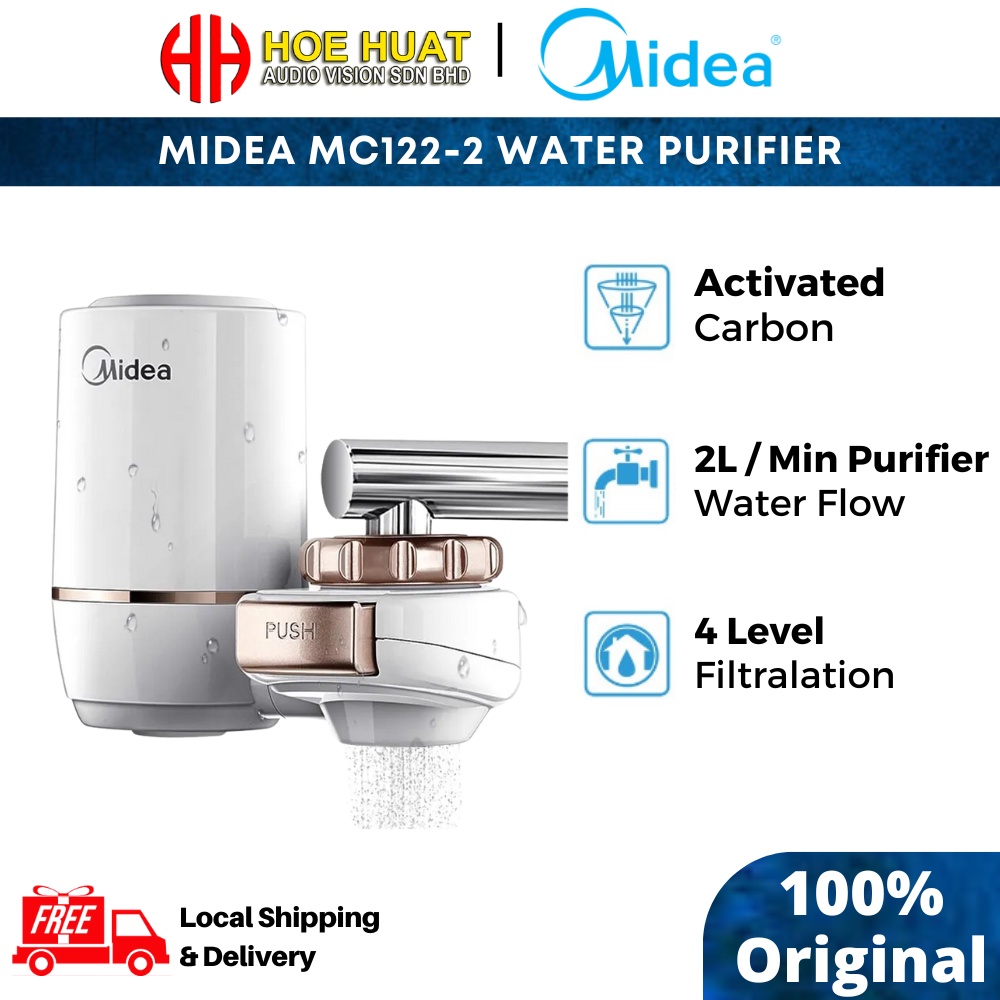 Midea Mc122 2 Carbon Fiber Water Purifier Kitchen And Bathroom Faucet Water Tap Purifier Shopee 