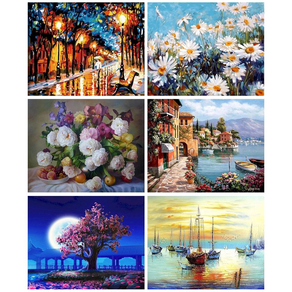 RUOPOTY 60x75cm/50x65cm/40x50cm Frame Painting By Numbers For Adults ...