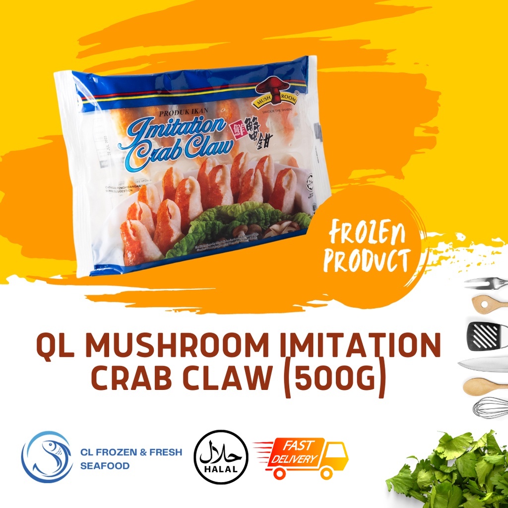 mushroom-halal-imitation-crab-claw-500g-12pcs-pack-frozen-food